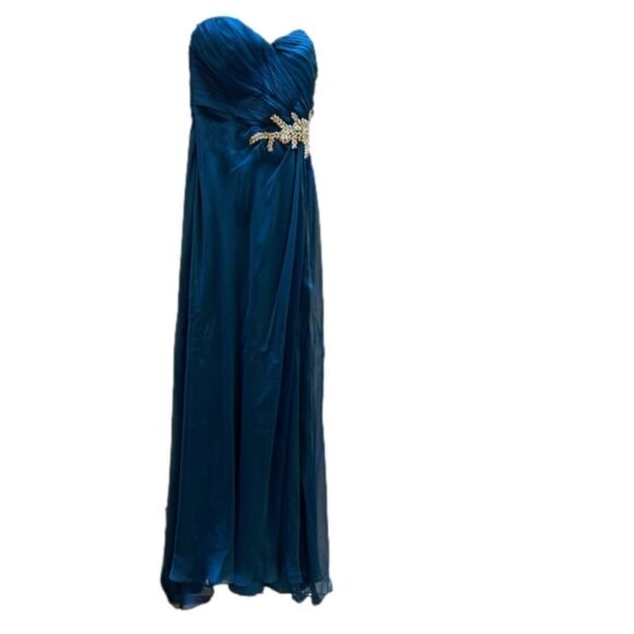 ✨ LaFemme Blue/Teal Prom Dress - Perfect for Your Special Day! ✨ - Picture 2 of 4